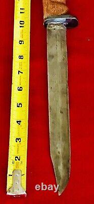 Gulf War Era Theater Knife-from A File-large Wood Handle-panama Sheath-15