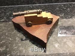 HMS Victory Model Cannon Made From Original Wood And Copper