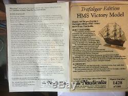 HMS Victory, model sailing ship. Limited edition. Original wood from HMS Victor