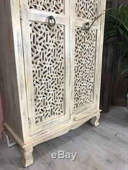 Hand Carved Armoire/cabinet Made From Mango Wood