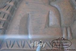 Hand Carved Mayan Tribal Carved Coffee Table from Honduras