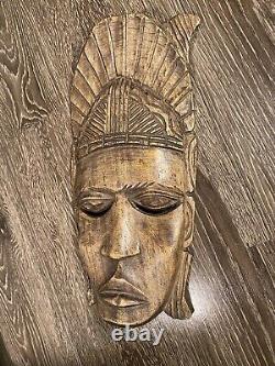 Hand Made African Mask from Benin City, Nigeria (King) L@@K