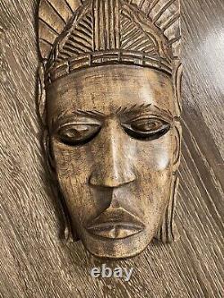 Hand Made African Mask from Benin City, Nigeria (King) L@@K