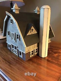 Handmade Rustic Barn withSilo decorative from Vermont 1 foot sq 6 lbs