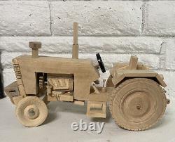 Handmade Solid Wood Tractor Moving Parts, Rolls & Turns, Made From Pallet