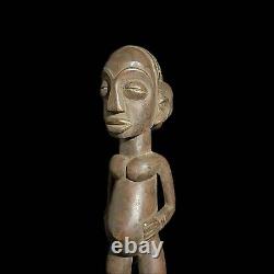 Handmade wood carving Statue an African Yoruba Eshu from Nigeria-8096