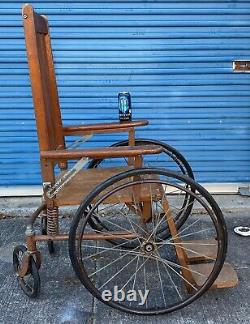 Haunted Vintage Antique Wheelchair from Shuttered Psychiatric Hospital Caution