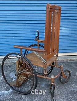 Haunted Vintage Antique Wheelchair from Shuttered Psychiatric Hospital Caution