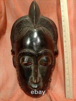 Heavy Portrait Mask from the Ivory Coast Authentic Carved Wood African Art