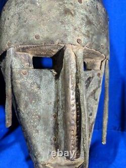 Horned Marka Mask from Burkina Faso Authentic Handcarved African Wood Art