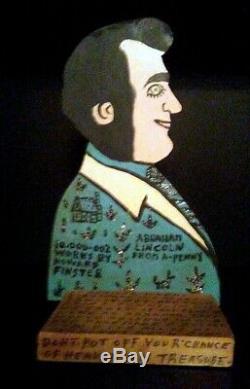 Howard Finster Abraham Lincoln From A Penny (1989) Original American Folk