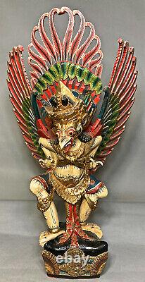 Huge 32 inch Gorgeous Rare Hardwood Carving of Garuda from Bali