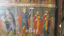 Ikone, Icona, Antique Russian Orthodox icon, Church Calendar, from 19c