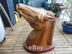 Incredible American Folk Art Hand Carved Horse's Head From Florida State Fair