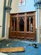 Incredible Gothic Quarter Sewn Oak Wall Unit From A Closed Church Cmc5