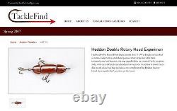Incredible One-Of-A-Kind Heddon Double Rotary Head Lure From The Factory Board
