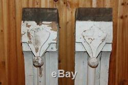 Incredible Pair of Large Antique Wood Corbels 29 tall ORIGINAL FROM 1800's