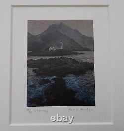 Isleornsay print from wood engraving, by Paul L Kershaw signed