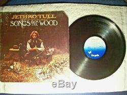 JETHRO TULL Ian Anderson Songs From The Wood Autographed Album Cover 3 RARE