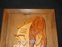 JIM CARREY Incredible Wood Carved Artwork from Comedy Shrine 11.5 x 9.5