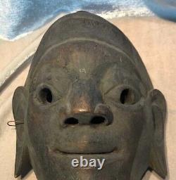 Japanese Antique Noh Mask wood carving from japan