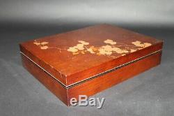 Japanese Natural wood lacquer ware Kin- Makie Letters box FUBAKO from JAPAN b685