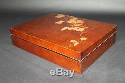 Japanese Natural wood lacquer ware Kin- Makie Letters box FUBAKO from JAPAN b685