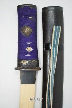 Japanese Wakizashi Sword with wooden Blade Antique Original from Japan 0512E3