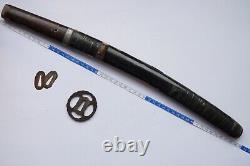 Japanese Wakizashi Sword without Blade Antique Original from Japan 0916B9G