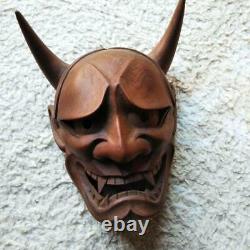 Japanse Hannya oni Mask Noh Mask Demon Wood Carving Vintage From Japan