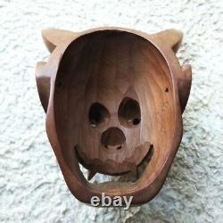 Japanse Hannya oni Mask Noh Mask Demon Wood Carving Vintage From Japan