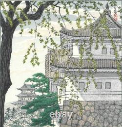 Kasamatsu Shiro Kikyo Gate Original Wood Block Print Art from Japan