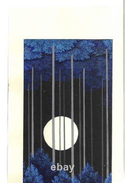 Kato Teruhide Sogetsu Framed Original Wood Block Print Art from Japan