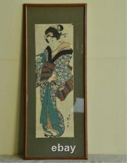 Kikukawa Eizan Original Wood Block Print Art Edition Ukiyoe Nishikie from Japan
