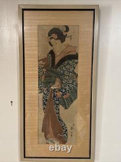 Kikukawa Eizan Original Wood Block Print Art Edition Ukiyoe Nishikie from Japan