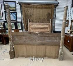 King Antique Handmade 4 Poster Bed from Alabama 4 Antebellum Porch Posts & Doors
