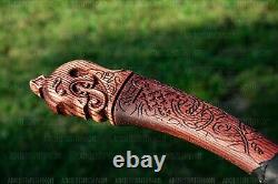 Kratos battle axe from God of War with wood carving and hardened blade