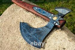 Kratos battle axe from God of War with wood carving and hardened blade