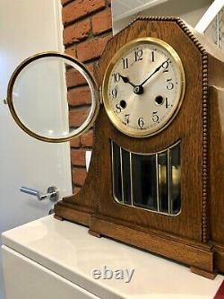Large Antique Kienzle Mantel Shelf Clock From Around 1930, Free Shipping