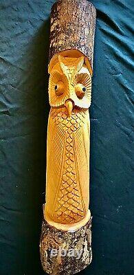 Large, Hand Carved Owl, Created From Rescued Wood