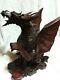 Large Hand Carved Wooden Dragon Statue Length 12 Flying Dragon From Bali