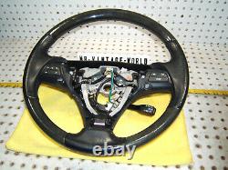 Lexus 07 GS350 Black Leather green black WOOD Steering OEM 1 Wheel, No air Cover