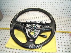 Lexus 07 GS350 Black Leather green black WOOD Steering OEM 1 Wheel, No air Cover