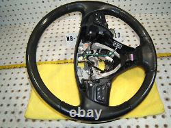 Lexus 07 GS350 Black Leather green black WOOD Steering OEM 1 Wheel, No air Cover