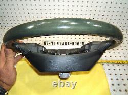 Lexus 07 GS350 Black Leather green black WOOD Steering OEM 1 Wheel, No air Cover