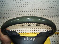 Lexus 07 GS350 Black Leather green black WOOD Steering OEM 1 Wheel, No air Cover