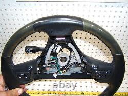 Lexus 07 GS350 Black Leather green black WOOD Steering OEM 1 Wheel, No air Cover