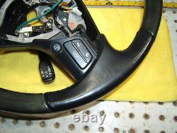 Lexus 07 GS350 Black Leather green black WOOD Steering OEM 1 Wheel, No air Cover