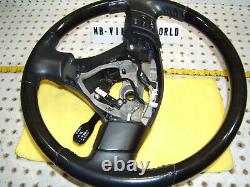 Lexus 2004 RX330 Black Leather black WOOD Steering Genuine 1 Wheel, No air Cover