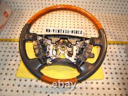 Lexus 2005 LS430 Dark Gray Leather WOOD Steering Genuine 1 Wheel, No air Cover